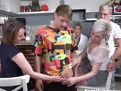 Young Virgin Boy Gets His First Sex Experience In The Incest Family Party